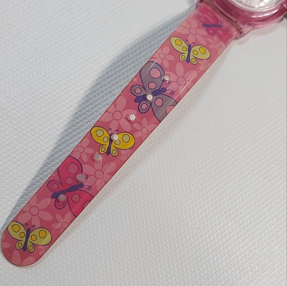 Vintage Dingbats Quartz Pink Butterfly Wrist Watch, New Battery - Picture 5 of 9